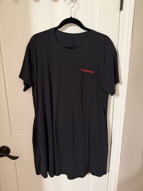 lululemon athletica Black Dress with Red Logo